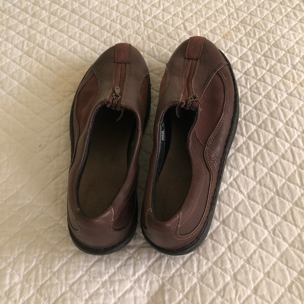 Brown Clark’s shoes